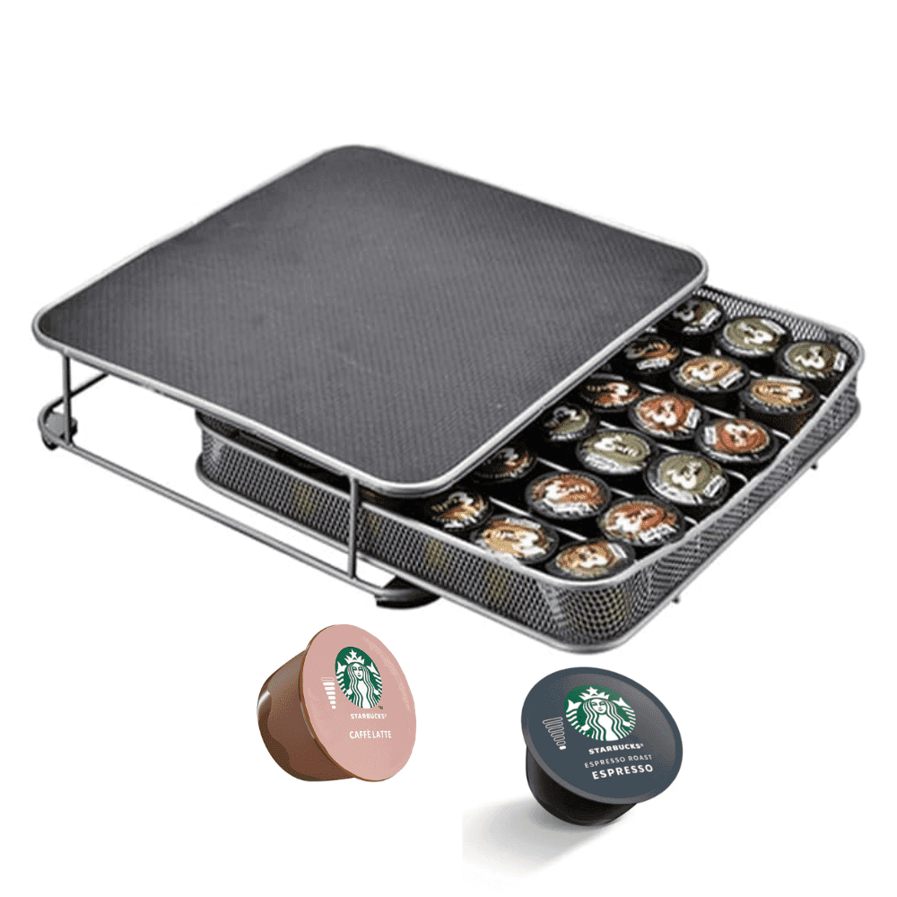 أسسوج-حامل كبسولات القهوة مع رف شبكي لـ 36 كبسولة دولتشي جوستو